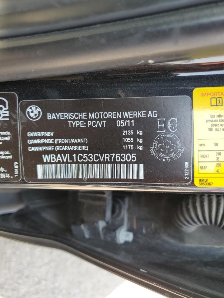 2012 BMW X1 xDrive28I VIN: WBAVL1C53CVR76305 Lot: 65750755