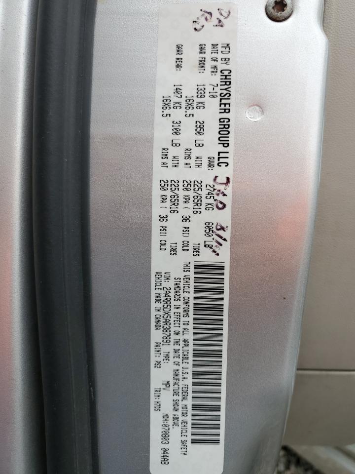 2010 Chrysler Town & Country Touring VIN: 2A4RR5DX5AR387891 Lot: 64350275
