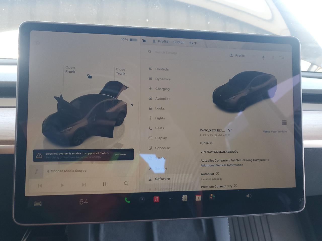 2025 Tesla Model Y VIN: 7SAYGDED2SF280979 Lot: 64315395