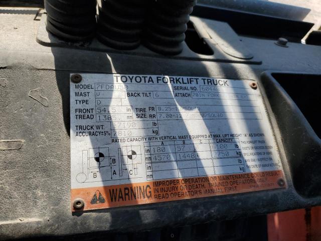 2002 TOYOTA 7FDAU50 FORKLIFT