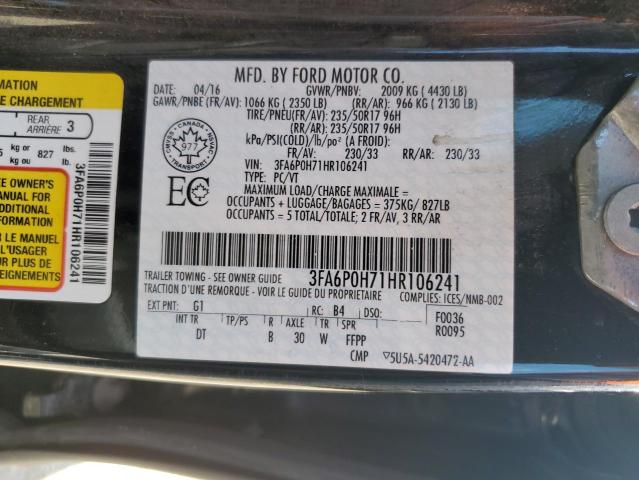 2017 FORD FUSION SE  
