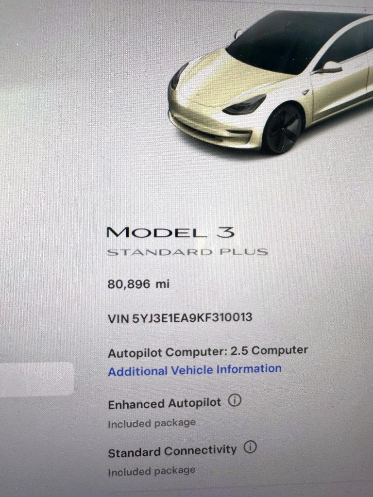  TESLA MODEL 3 2019 Biały