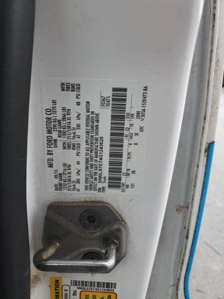 2016 Ford Transit Connect Xl VIN: NM0LS7E74G1243625 Lot: 62700825