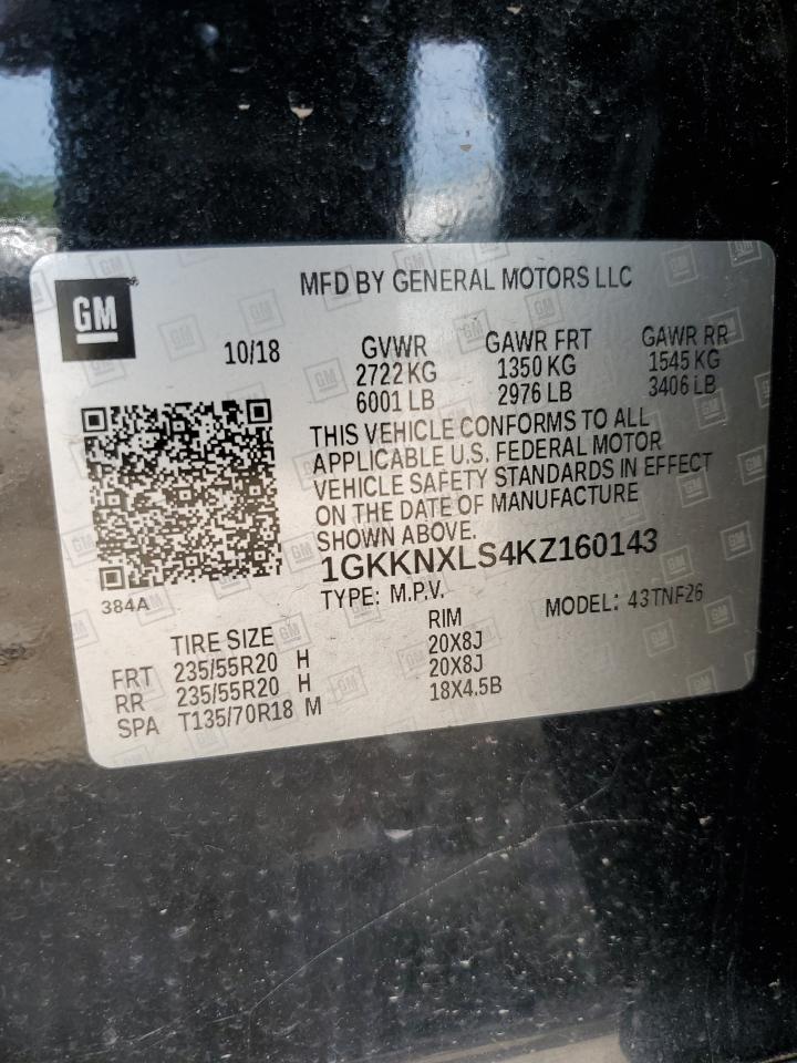 2019 GMC Acadia Denali VIN: 1GKKNXLS4KZ160143 Lot: 66531895