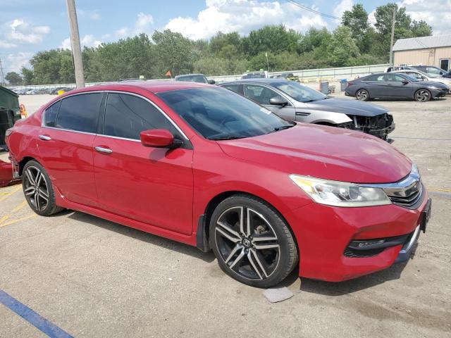  HONDA ACCORD 2016 Czerwony