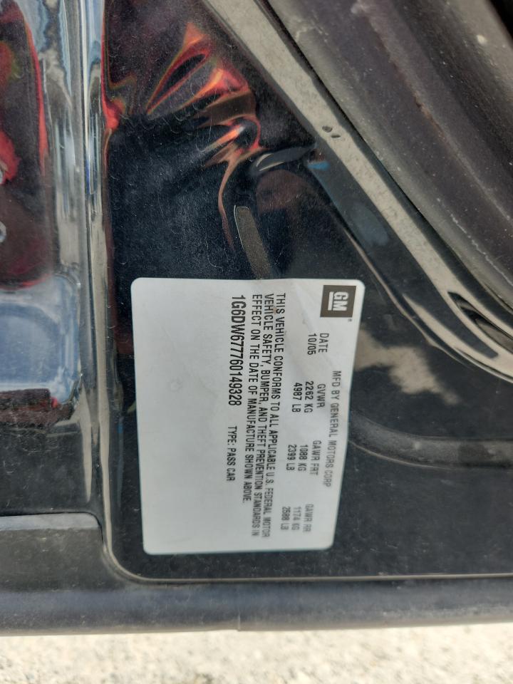 1g6dw677760149328 1G6DW677760149328 2006 Cadillac Sts