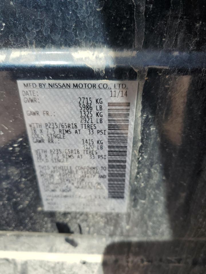 2015 Nissan Pathfinder S VIN: 5N1AR2MM4FC624311 Lot: 65549335