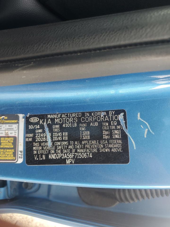 2015 Kia Soul + VIN: KNDJP3A56F7150674 Lot: 64063545