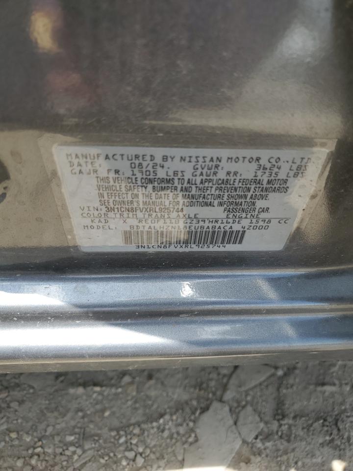 2024 Nissan Versa Sr VIN: 3N1CN8FVXRL925744 Lot: 64907355