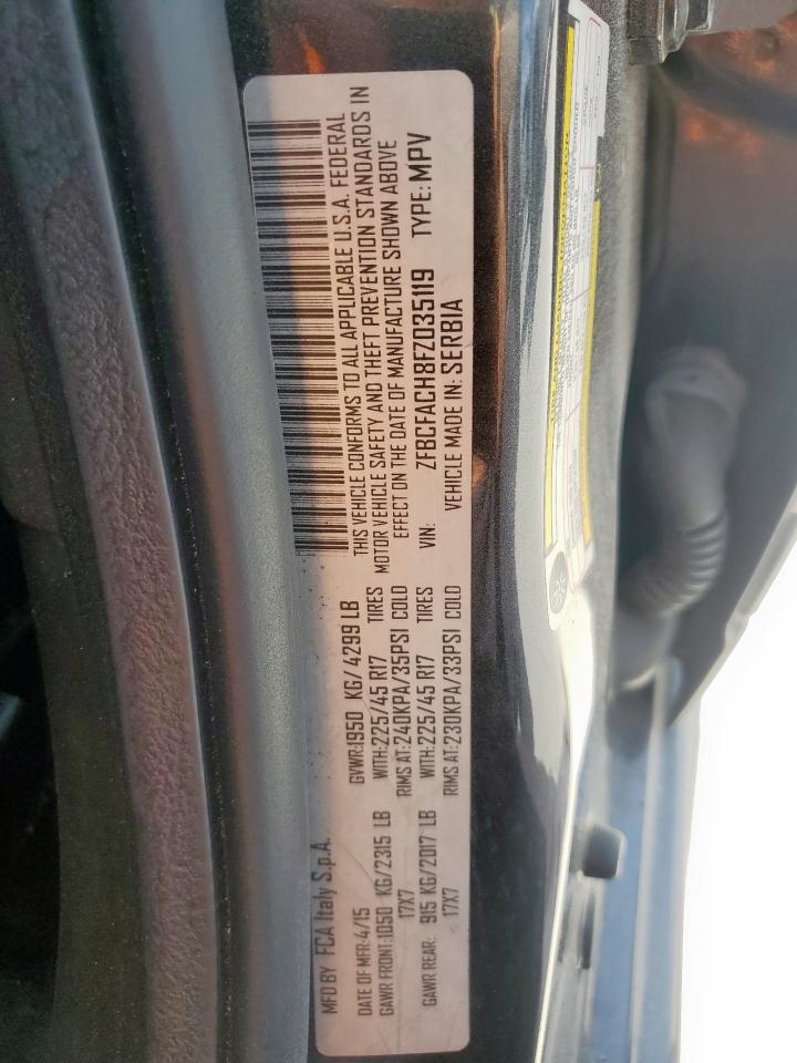 2015 Fiat 500L Lounge VIN: ZFBCFACH8FZ035119 Lot: 65622195