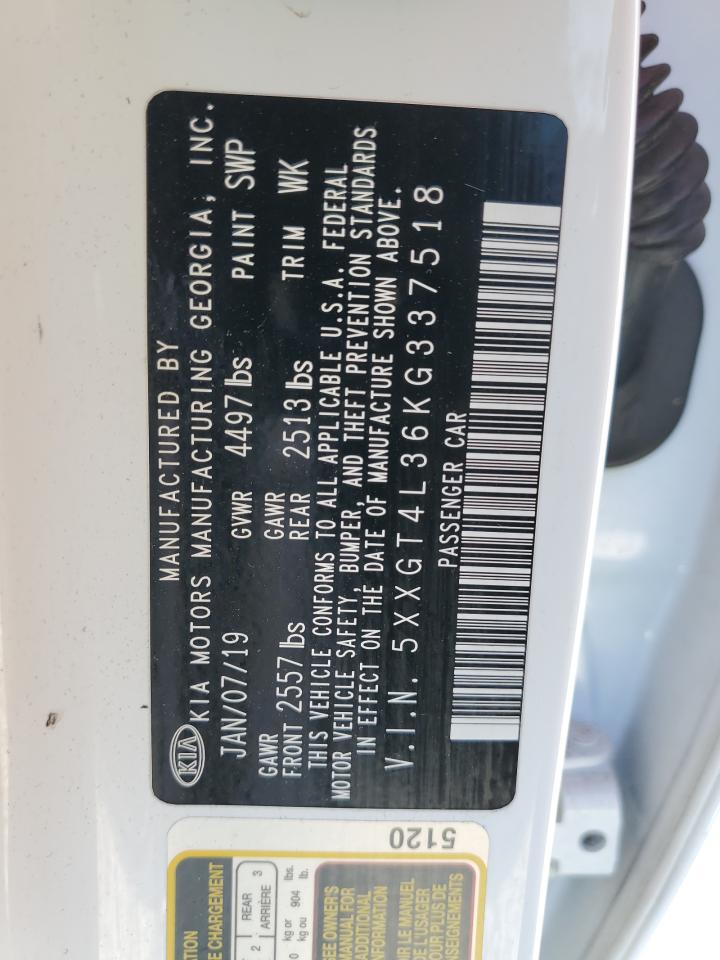 5xxgt4l36kg337518 5XXGT4L36KG337518 2019 Kia Optima Lx