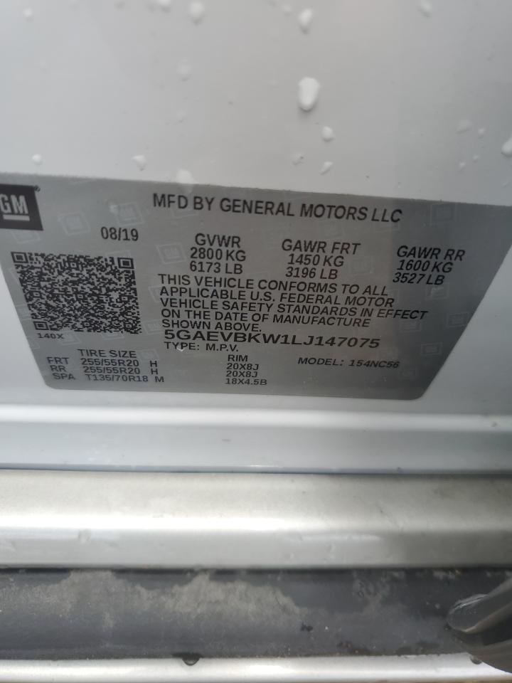 2020 Buick Enclave Premium VIN: 5GAEVBKW1LJ147075 Lot: 65373295