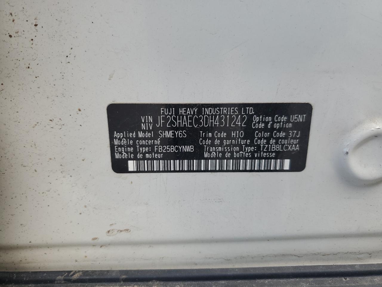 2013 Subaru Forester Limited VIN: JF2SHAEC3DH431242 Lot: 60681425