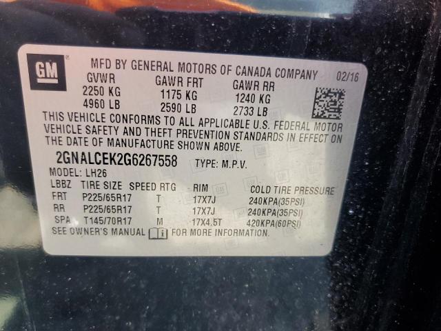 2016 CHEVROLET EQUINOX LT  