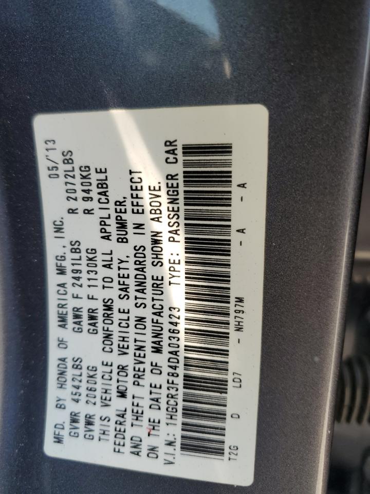 2013 Honda Accord Exl VIN: 1HGCR3F84DA036423 Lot: 65537435