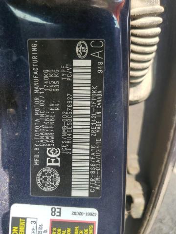 2011 TOYOTA COROLLA BASE  