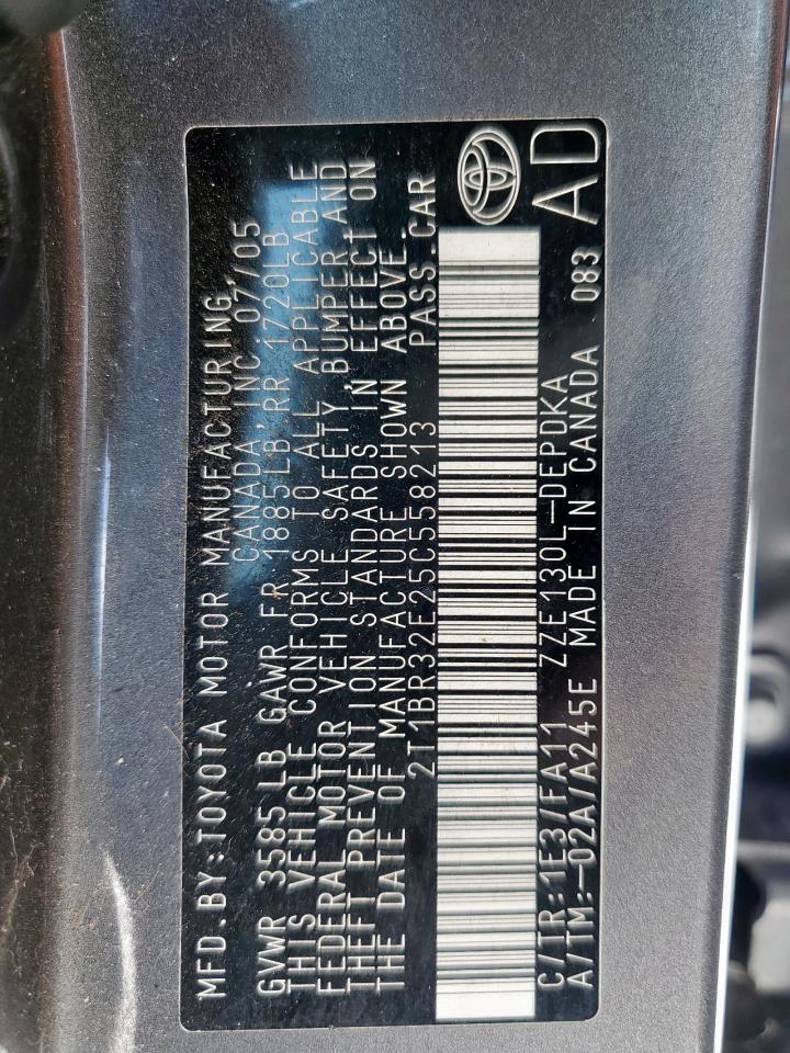 2005 Toyota Corolla Ce VIN: 2T1BR32E25C558213 Lot: 65237395