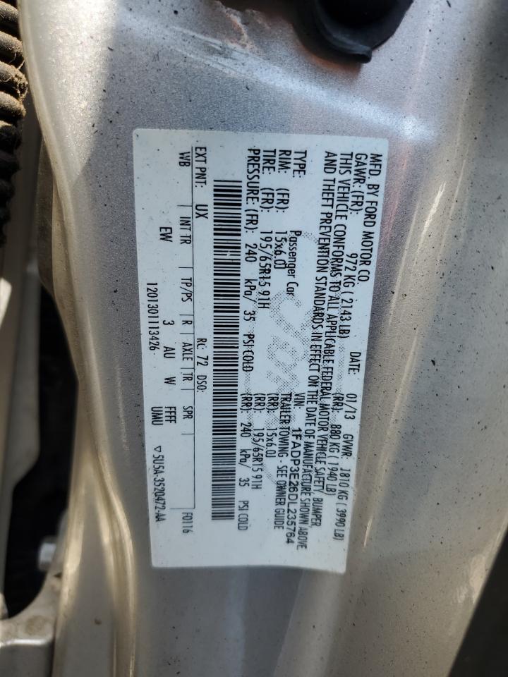 2013 Ford Focus S VIN: 1FADP3E26DL235764 Lot: 65407945