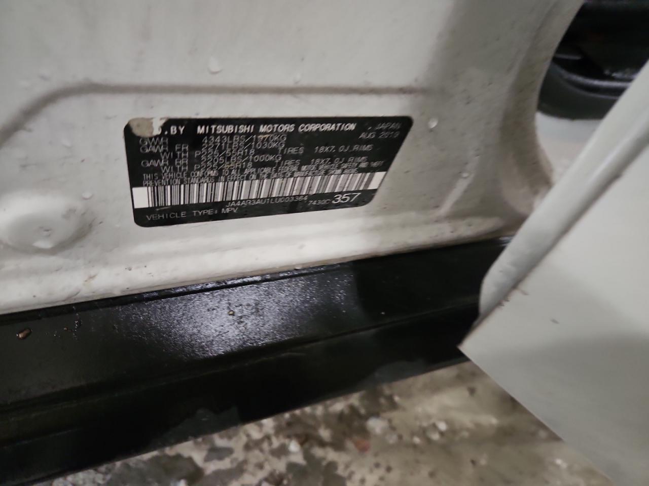 2020 Mitsubishi Outlander Sport Es VIN: JA4AR3AU1LU003364 Lot: 62480075