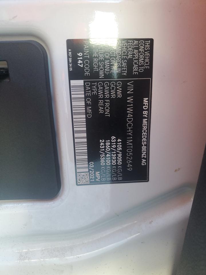 2021 Mercedes-Benz Sprinter 2500 VIN: W1W4DCHY1MT052649 Lot: 66443175