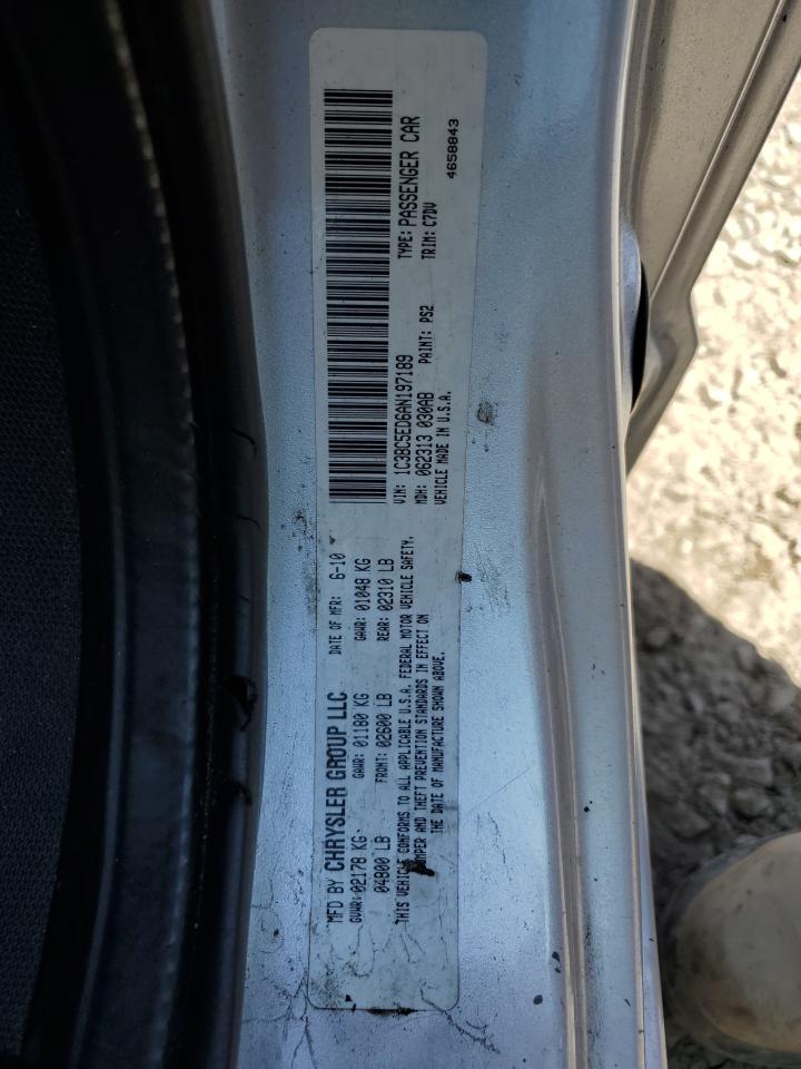 2010 Chrysler Sebring Touring VIN: 1C3BC5ED6AN197189 Lot: 64260565