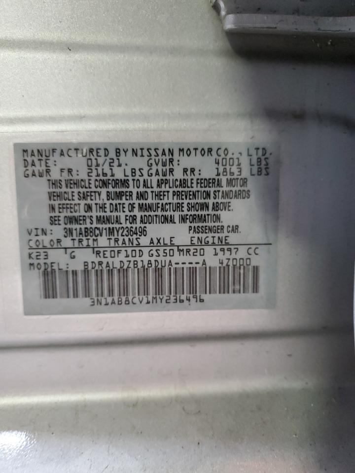 2021 Nissan Sentra Sv VIN: 3N1AB8CV1MY236496 Lot: 65191665