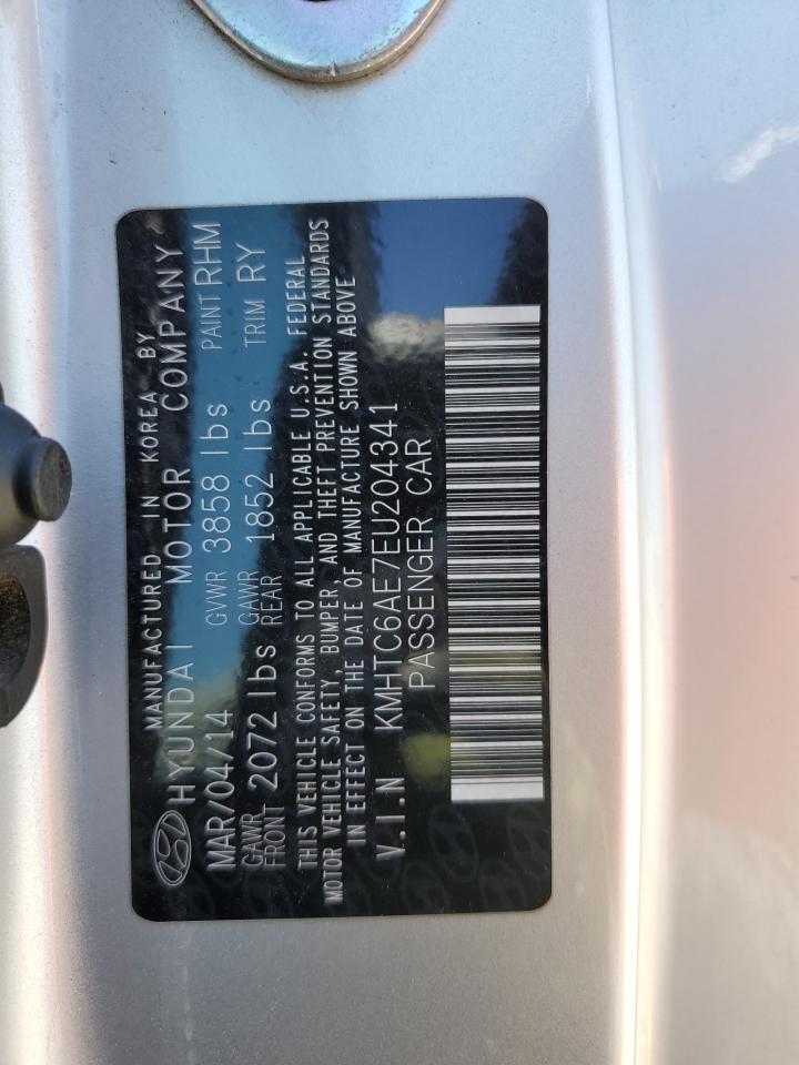 2014 Hyundai Veloster Turbo VIN: KMHTC6AE7EU204341 Lot: 64009745