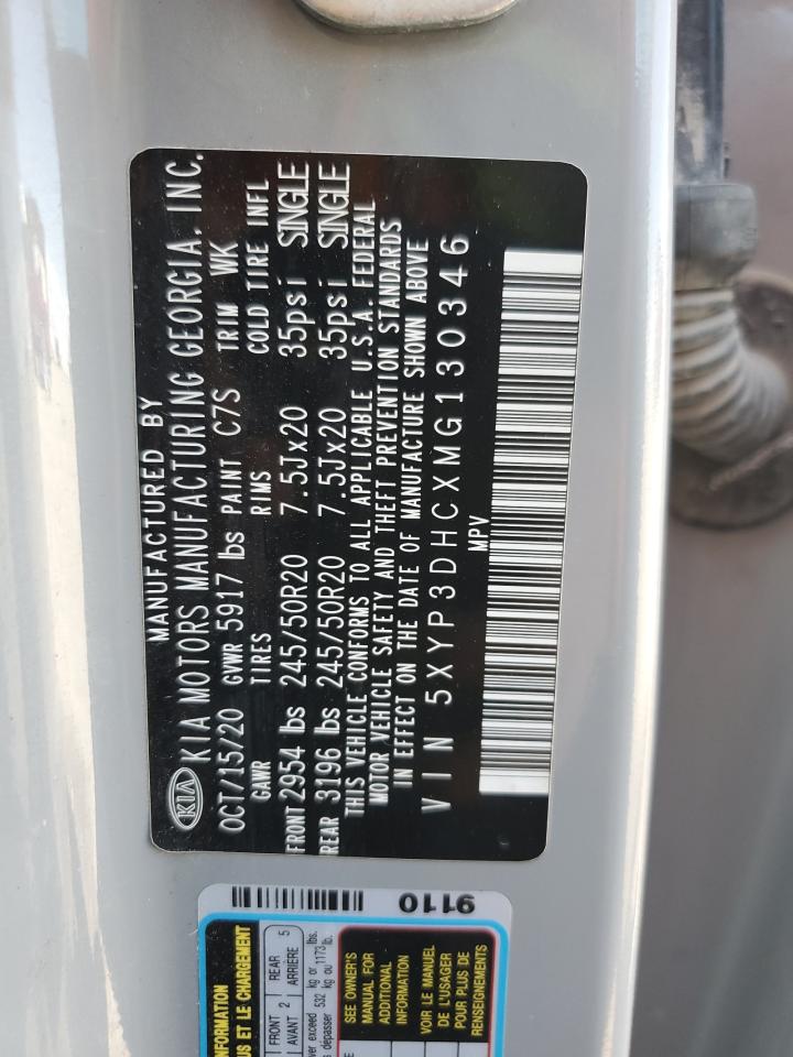 2021 Kia Telluride Ex VIN: 5XYP3DHCXMG130346 Lot: 66051525