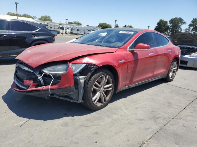 Hatchbacks TESLA MODEL S 2014 Czerwony