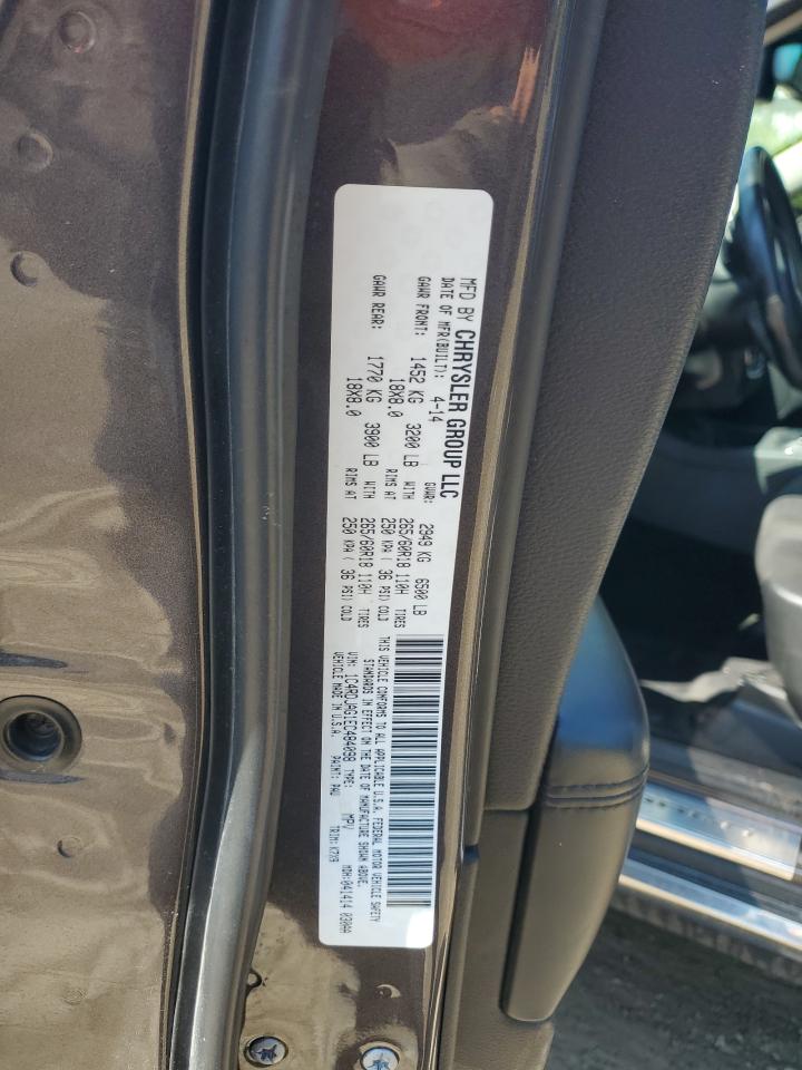 2014 Dodge Durango Sxt VIN: 1C4RDJAG1EC484098 Lot: 62735095