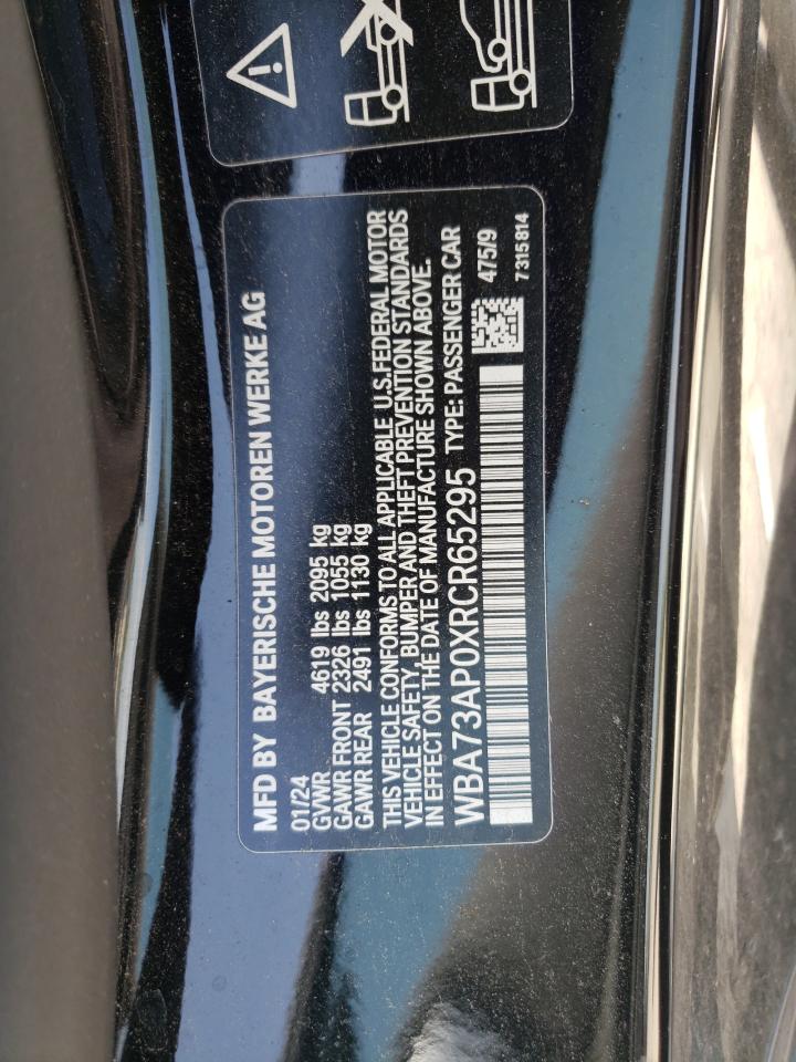 2024 BMW 430Xi VIN: WBA73AP0XRCR65295 Lot: 62583465