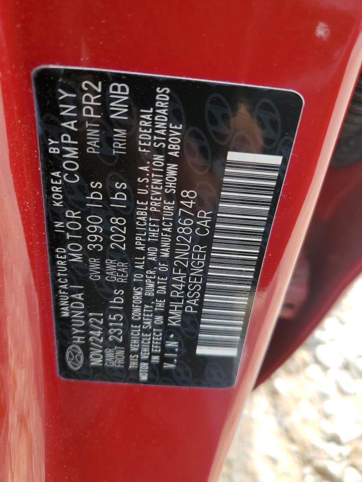 2022 Hyundai Elantra N Line VIN: KMHLR4AF2NU286748 Lot: 63279065