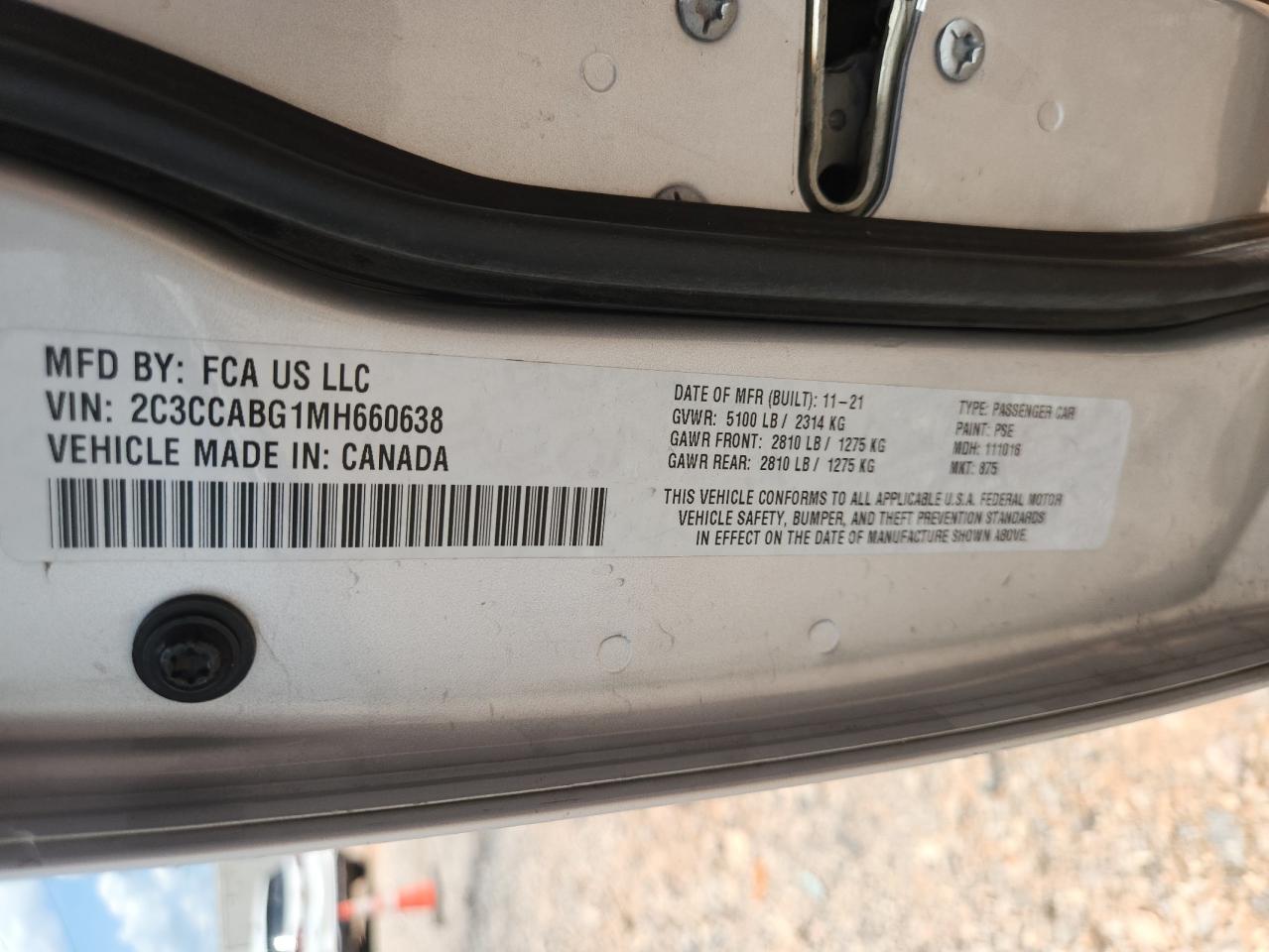 2021 Chrysler 300 S VIN: 2C3CCABG1MH660638 Lot: 63838605