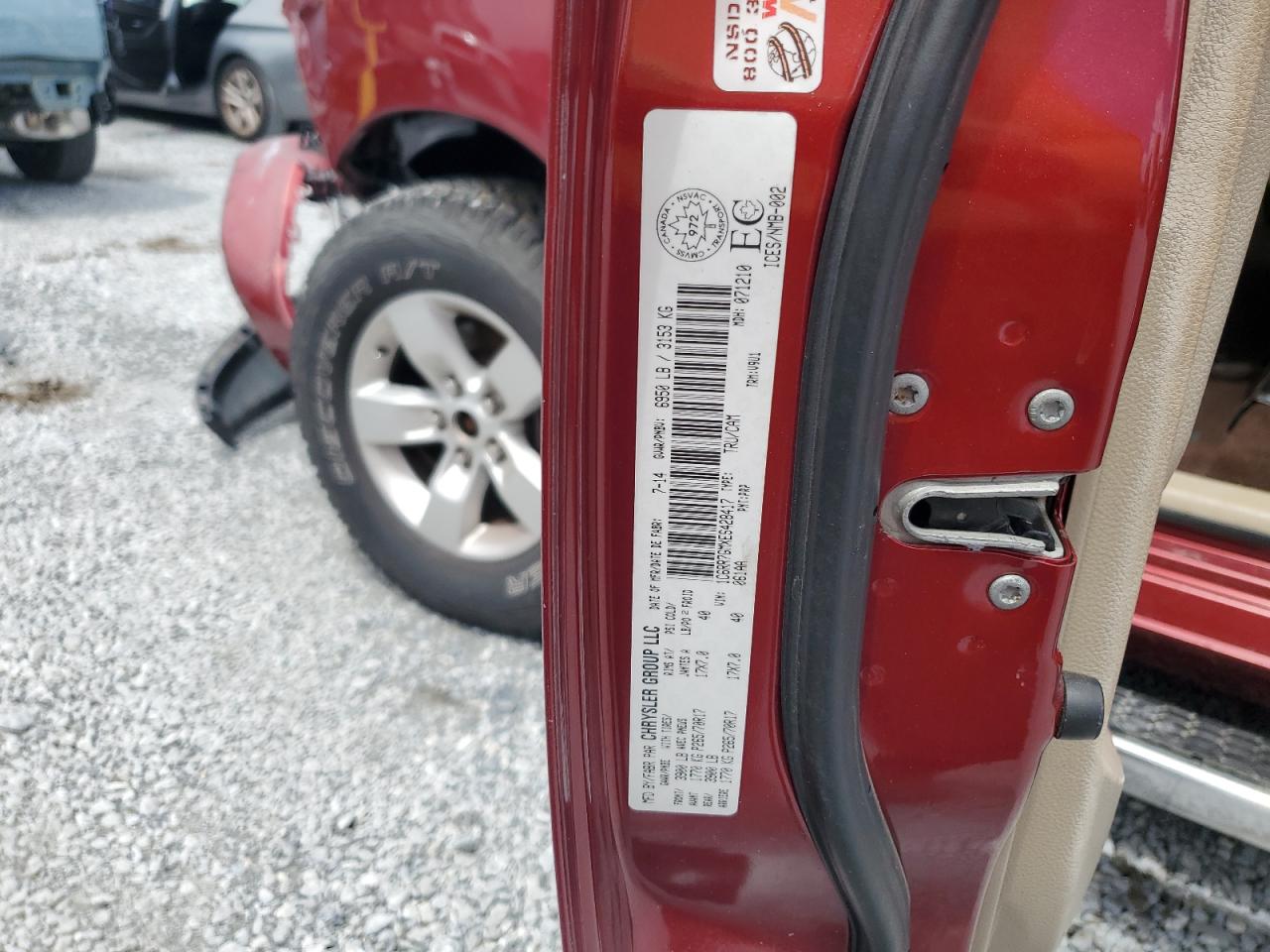 2014 Ram 1500 Slt VIN: 1C6RR7GMXES428417 Lot: 60976305