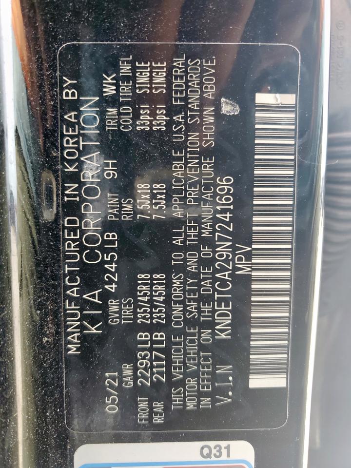 2022 Kia Seltos Sx VIN: KNDETCA29N7241696 Lot: 64478725