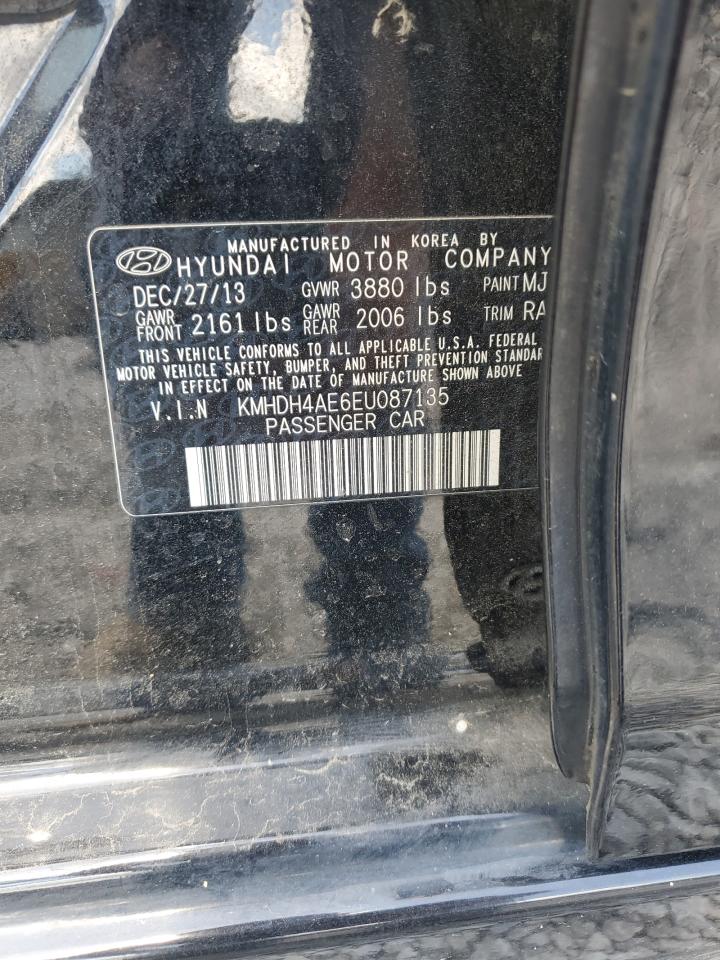 2014 Hyundai Elantra Se VIN: KMHDH4AE6EU087135 Lot: 65186705
