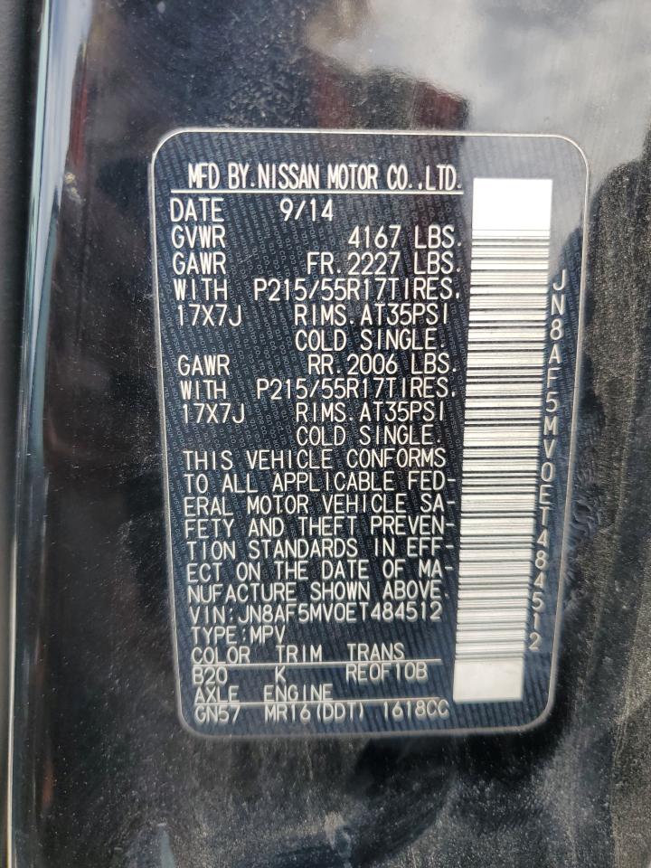 2014 Nissan Juke S VIN: JN8AF5MV0ET484512 Lot: 65185845