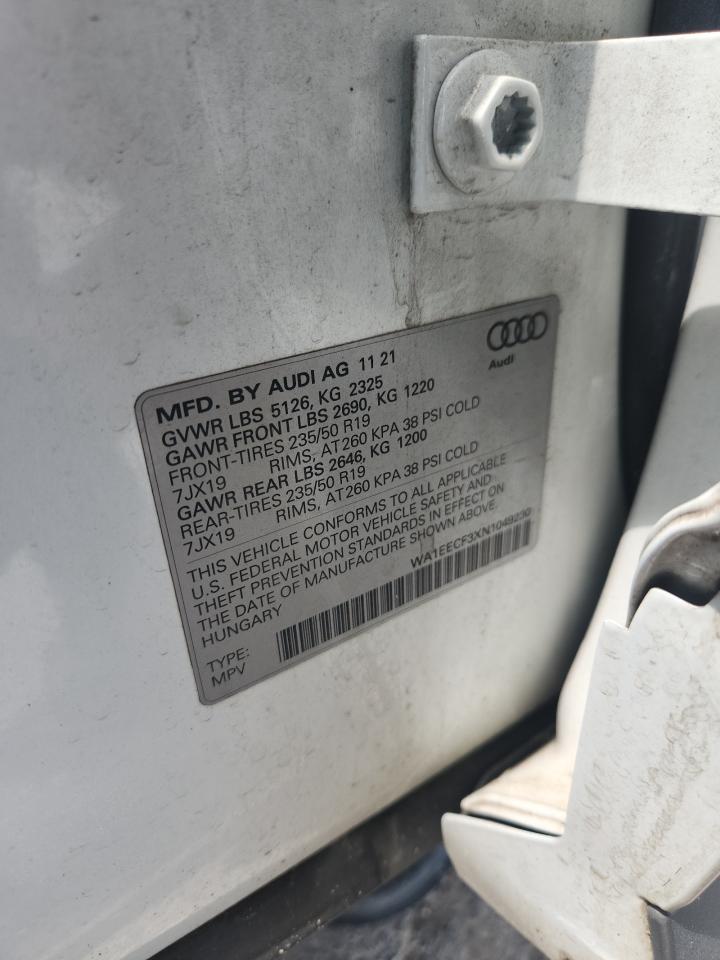 2022 Audi Q3 Premium Plus S Line 45 VIN: WA1EECF3XN1049230 Lot: 63323615
