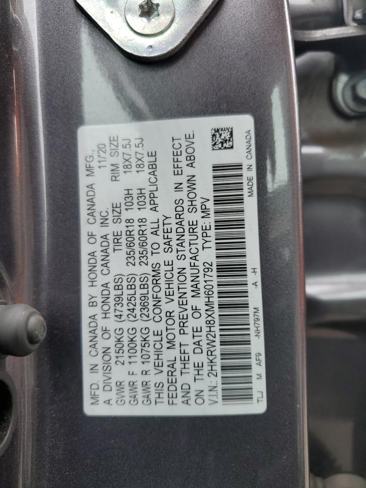 2021 Honda Cr-V Exl VIN: 2HKRW2H8XMH601792 Lot: 64631295
