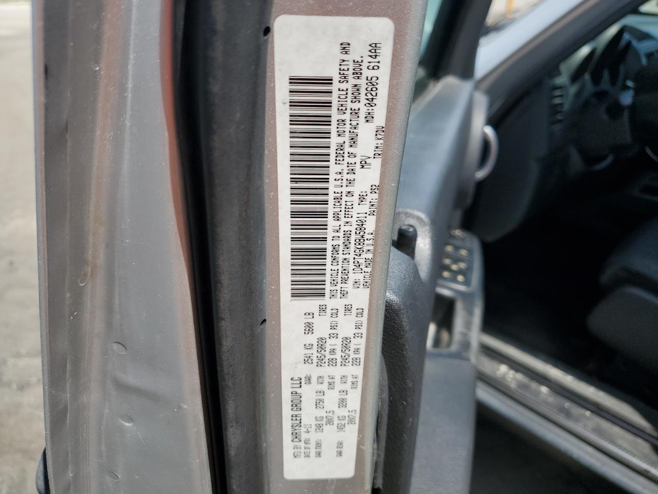 2011 Dodge Nitro Heat VIN: 1D4PT4GK8BW584011 Lot: 64009395