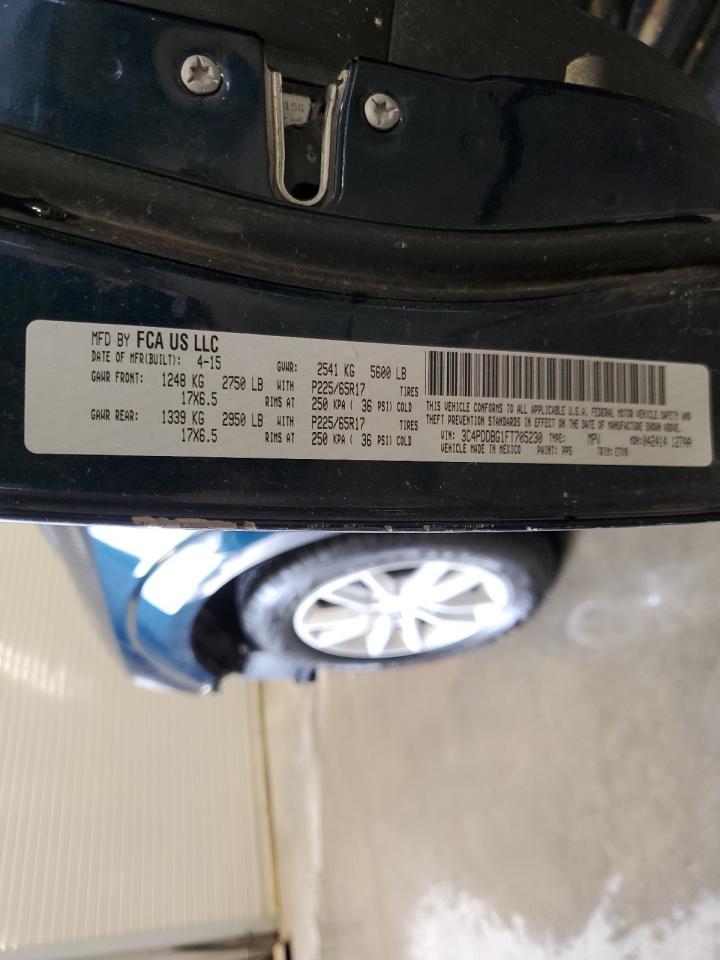 2015 Dodge Journey Sxt VIN: 3C4PDDBG1FT705230 Lot: 63580415