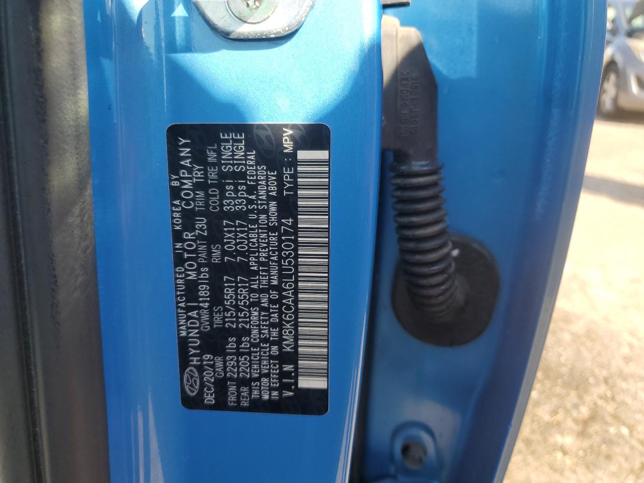km8k6caa6lu530174 KM8K6CAA6LU530174 2020 Hyundai Kona Sel Plus