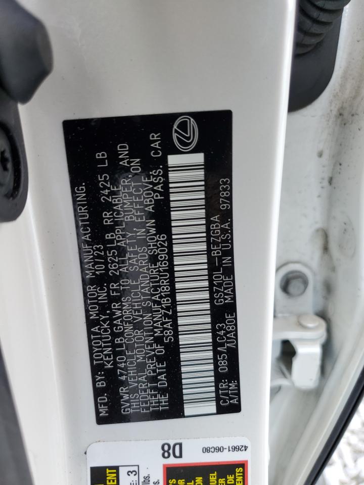58afz1b18ru169026 58AFZ1B18RU169026 2024 Lexus Es 350 Base