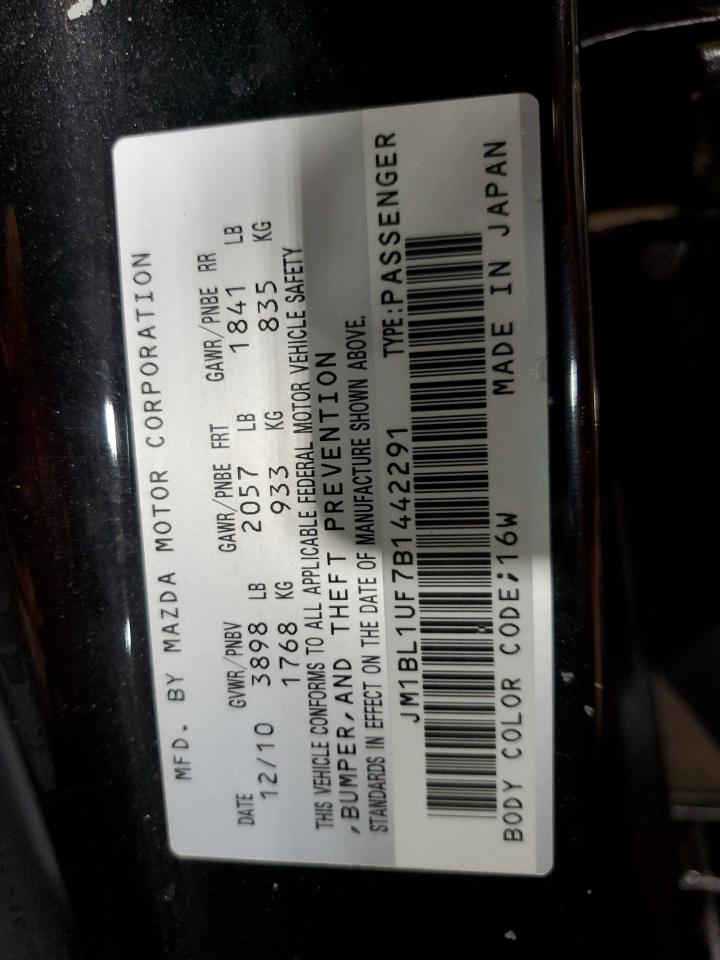 JM1BL1UF7B1442291 2011 Mazda 3 I