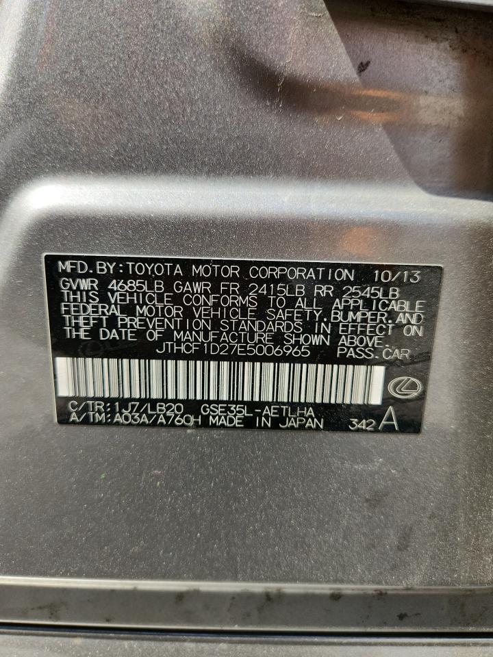 2014 Lexus Is 250 VIN: JTHCF1D27E5006965 Lot: 66913925