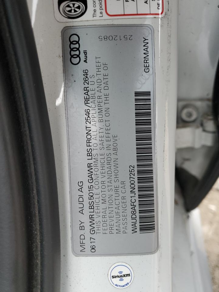 2018 Audi A6 Premium Plus VIN: WAUD8AFC1JN007252 Lot: 64857445