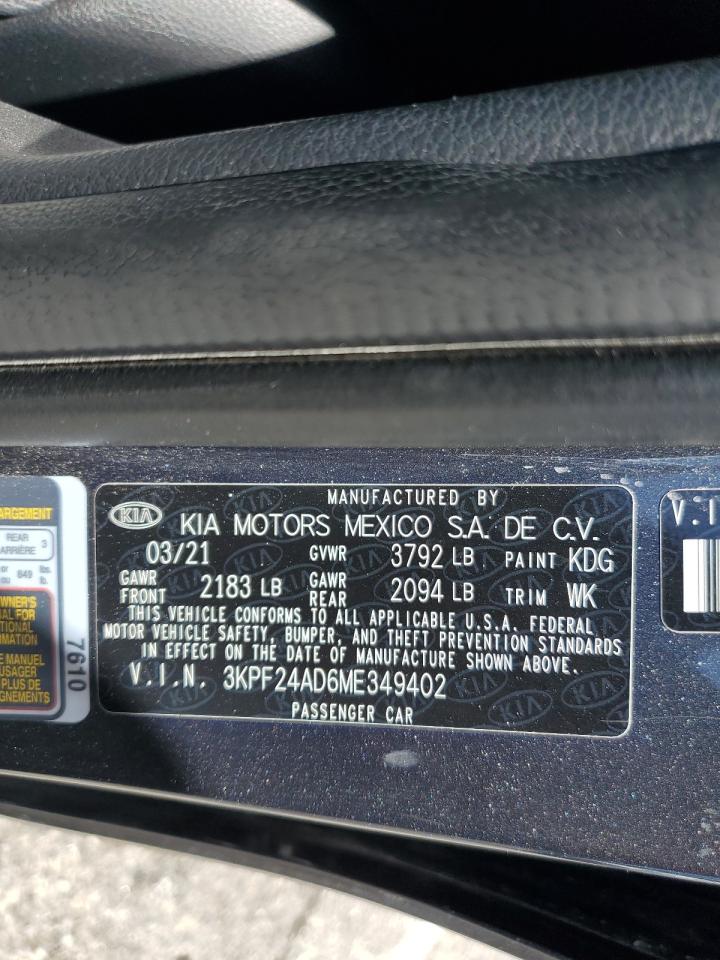 3KPF24AD6ME349402 2021 Kia Forte Fe