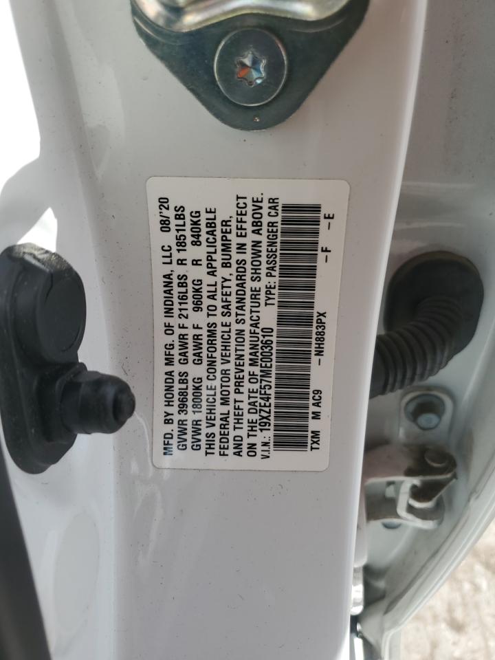 2021 Honda Insight Ex VIN: 19XZE4F57ME003610 Lot: 64932815