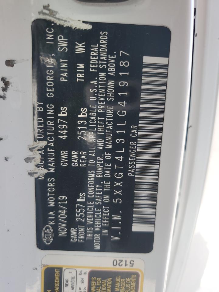 2020 Kia Optima Lx VIN: 5XXGT4L31LG419187 Lot: 64966505
