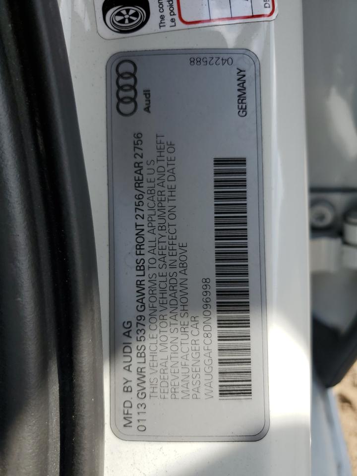 2013 Audi A6 Premium Plus VIN: WAUGGAFC8DN096998 Lot: 63553235